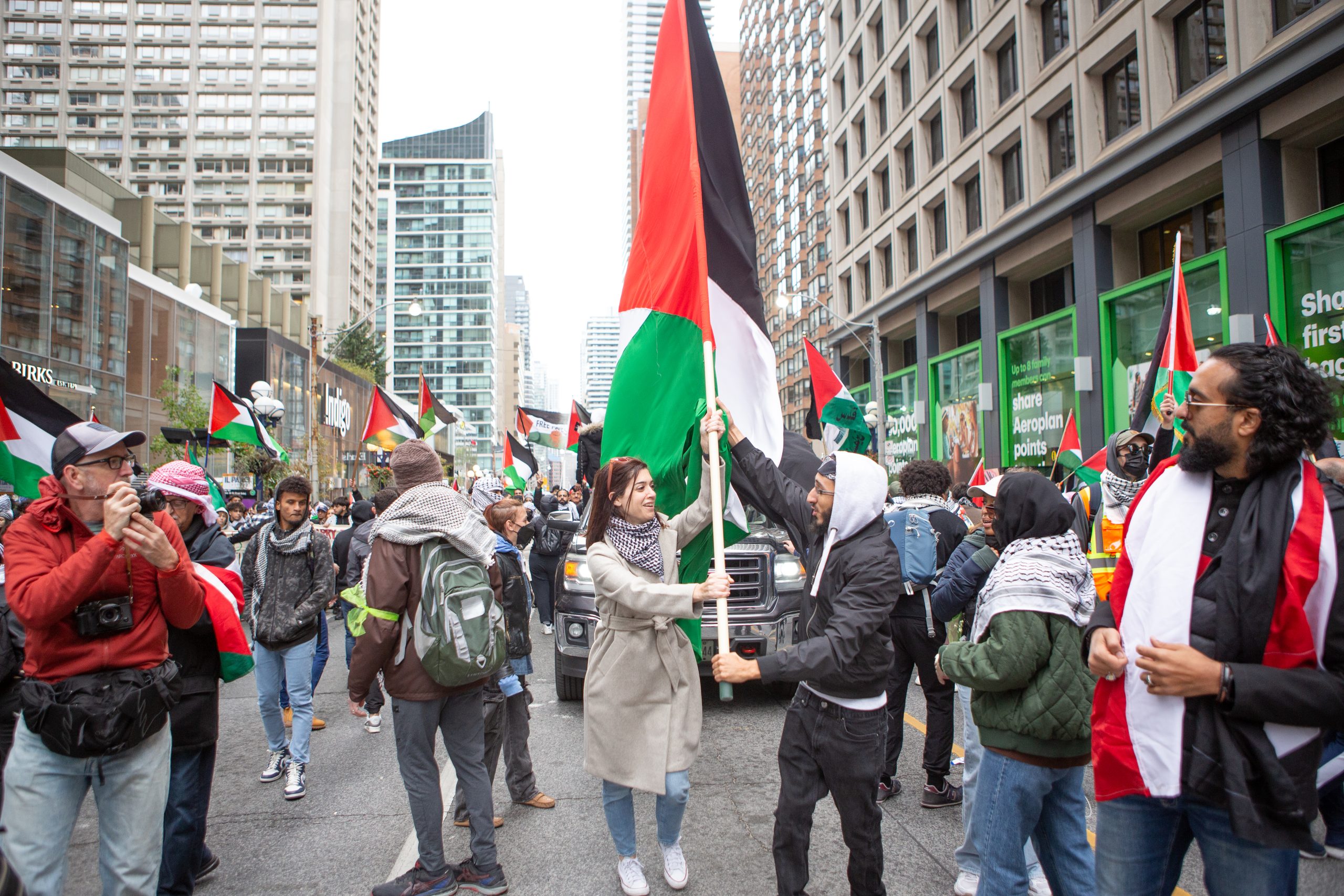 مظاهرات داعمة لفلسطين في تورونتو