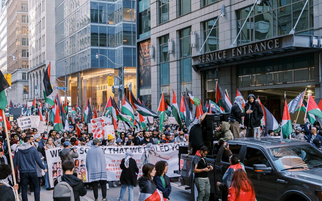 مظاهرة داعمة لفلسطين تعرقل لقاء بين ترودو و رئيسة وزراء إيطاليا