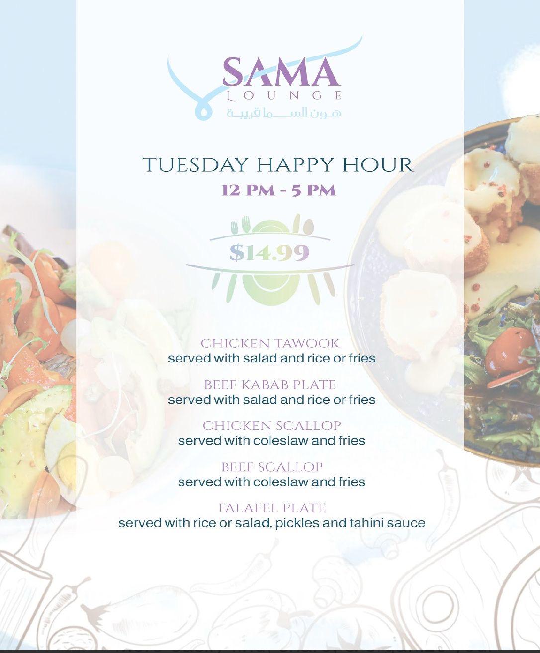 Sama - Tuesday -Happy - Hour