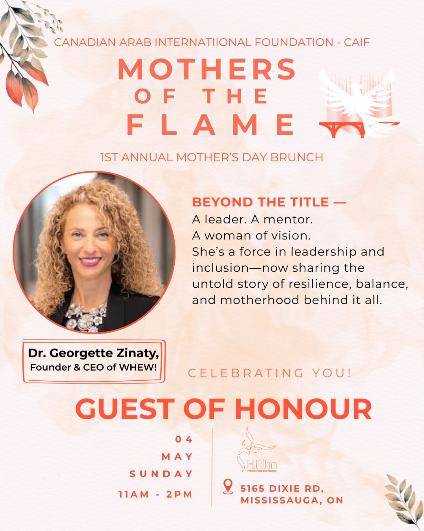 Poster advertisement promoting an event mothers of the flame