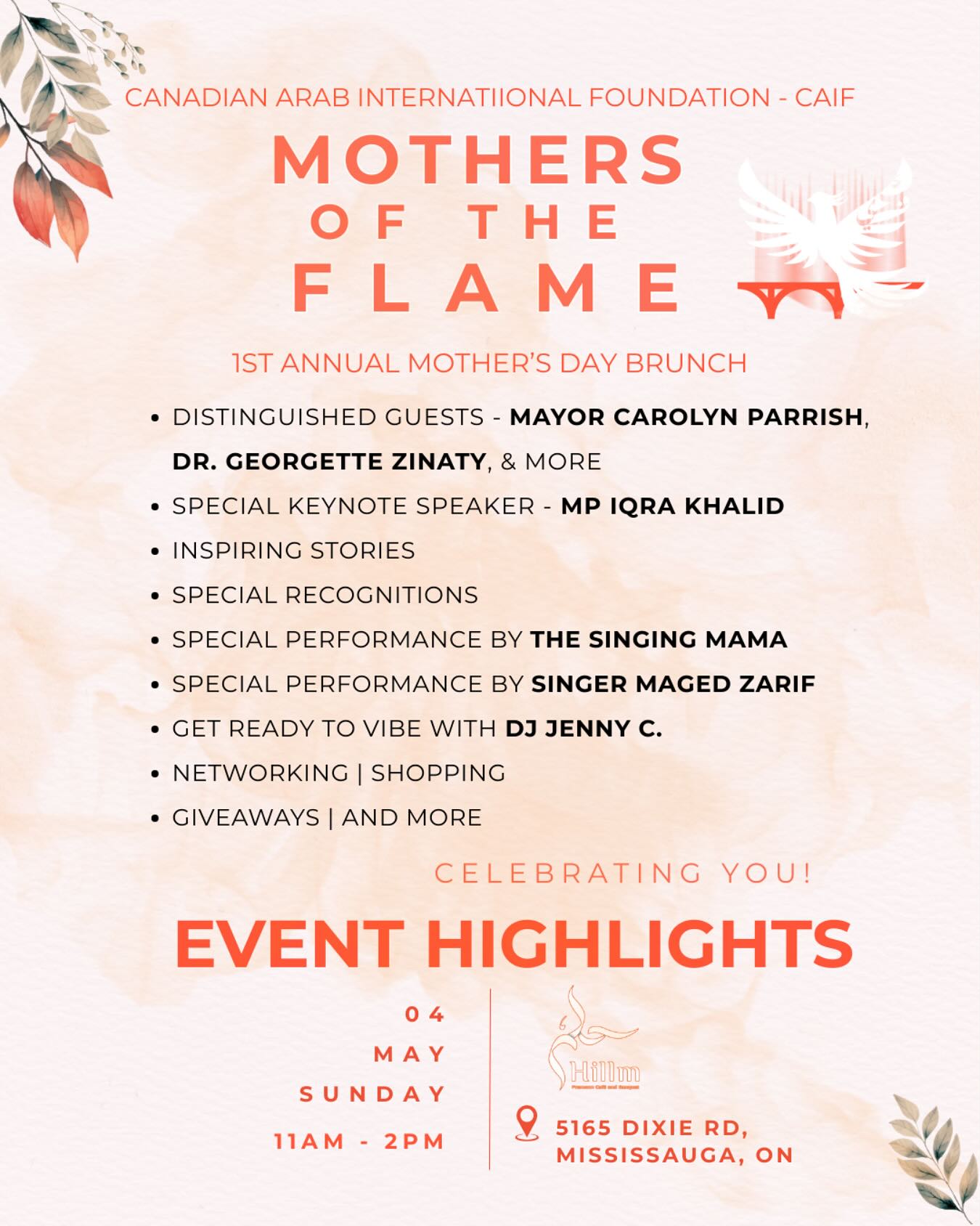 Poster advertisement promoting an event mothers of the flame