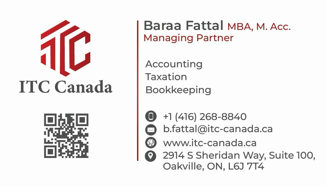 ITC Canada Baraa Fattal Accounting Business Card