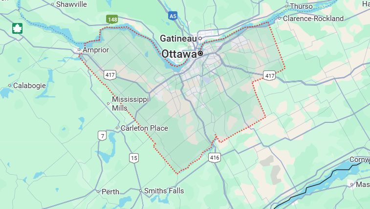 خريطة اوتاوا 