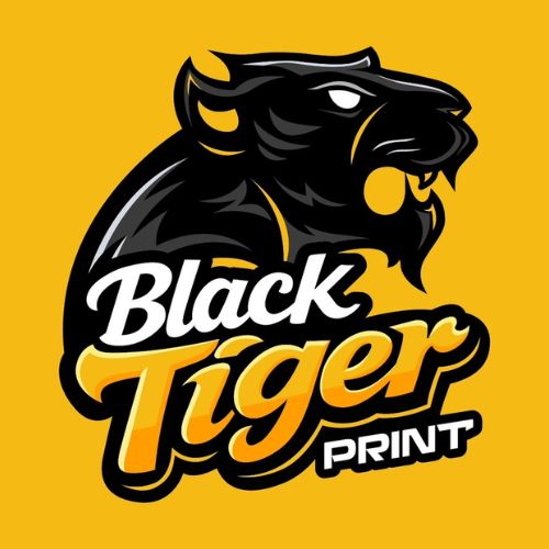 Black Tiger Print logo