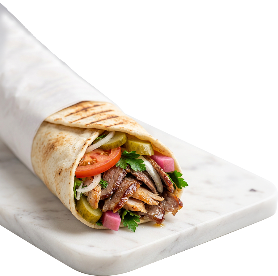 Mixed shawarma sandwich from Shawarma Palace
